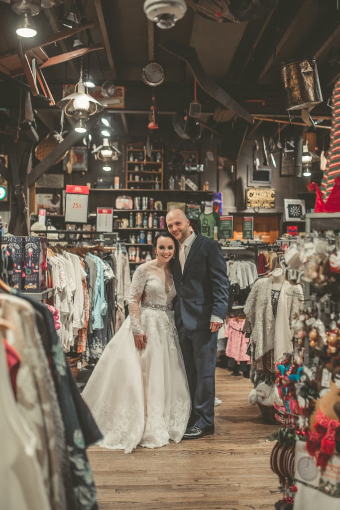 Couple's Engagement and Wedding Photos at Cracker Barrel