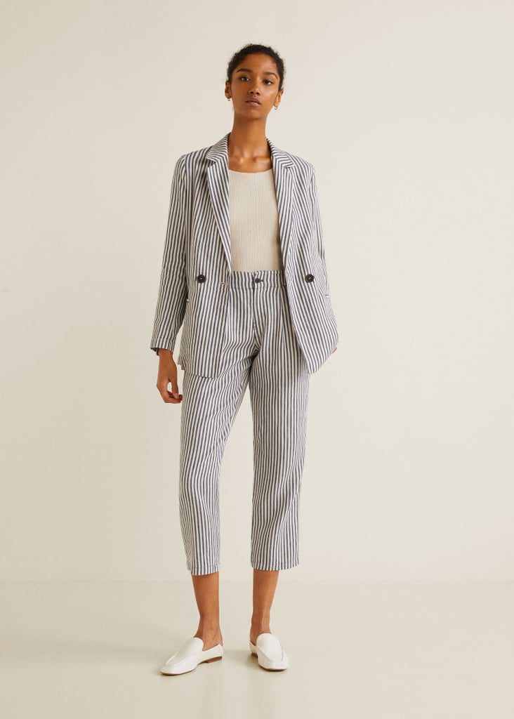 Mango Suit | Gigi Hadid's Striped Marc Jacobs Suit December 2018 ...