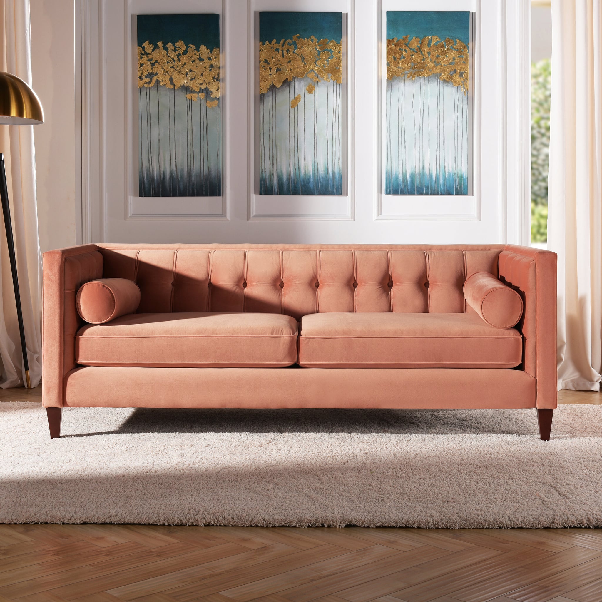 sofa with reversible cushions