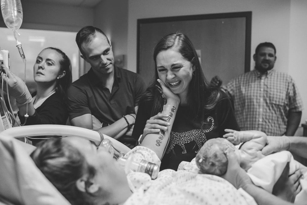 Photos of Mom and Surrogate After Baby Is Born