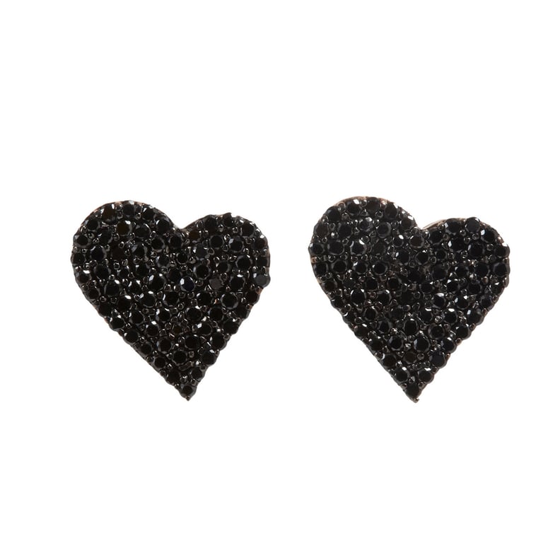Alexandra Moosally Black Diamond Heart Earrings
