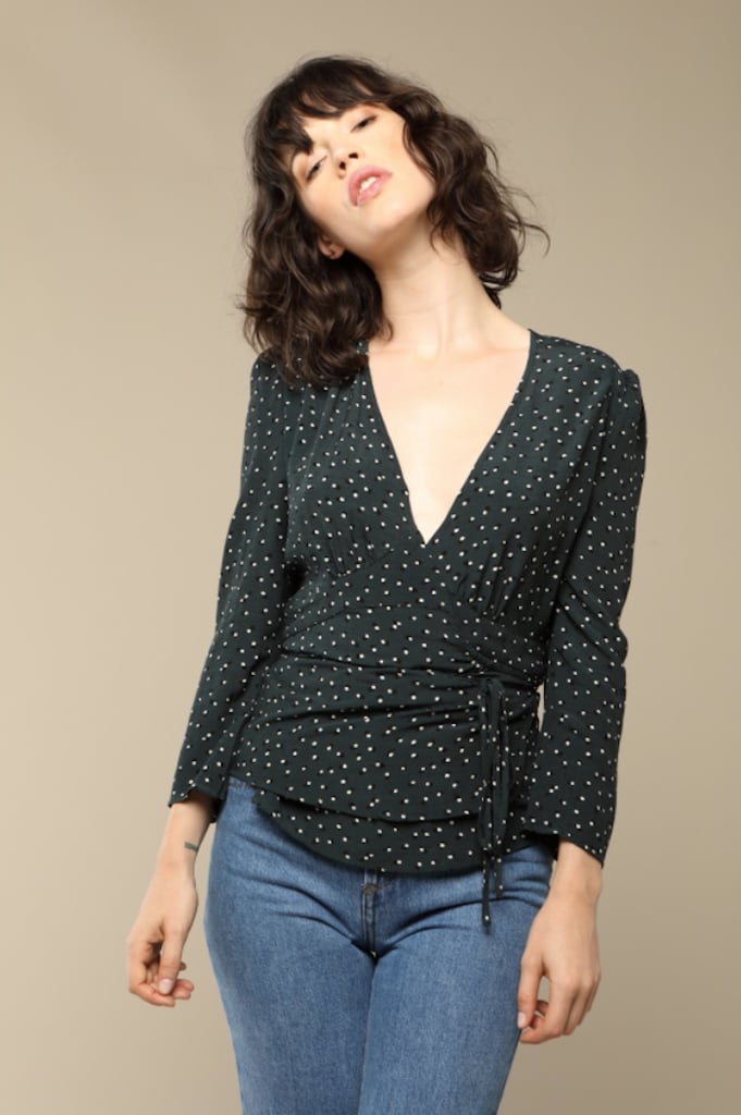 Rouje Anna Top With Dots Print ($152)