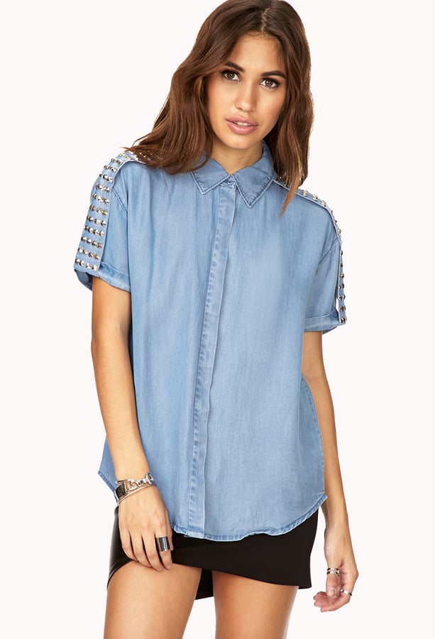 Forever 21 Spiked Chambray Shirt ($35)