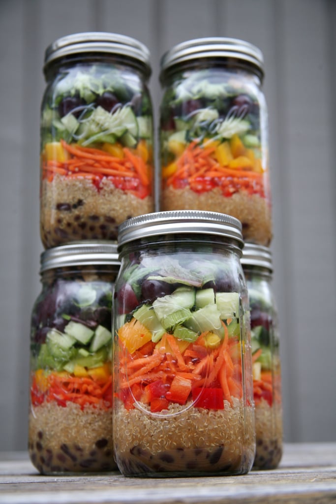 Make Mason Jar Salads PortionControl Hacks POPSUGAR Fitness Photo 11