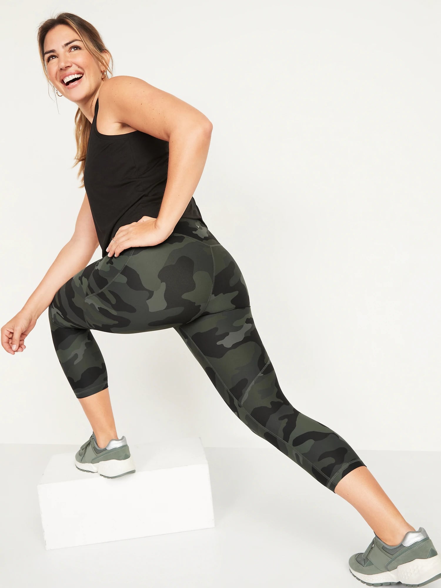 Old Navy High-Waisted PowerSoft Side-Pocket Crop Leggings, These Are the  18 Fitness Sales and Deals We're Shopping This Labour Day Weekend