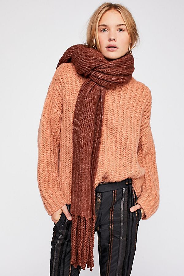 Jaden Ribbed Fringe Blanket Scarf