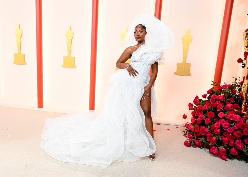 Tems Wearing Lever Couture at the 2023 Oscars