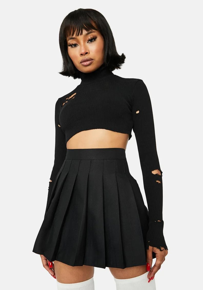 E-Girl Outfit Ideas: Onyx Just Like Candy Pleated Skirt