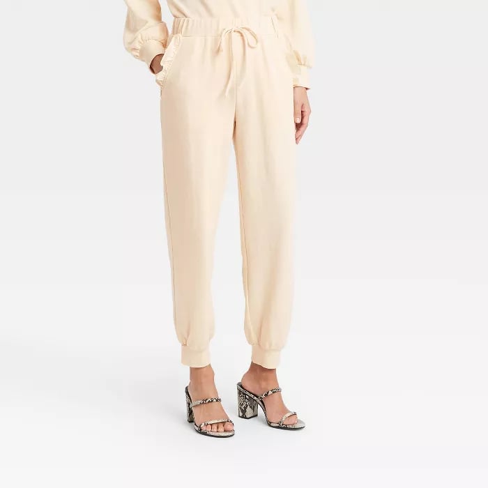 Who What Wear Regular Fit Ruffle Detail Jogger Sweatpants