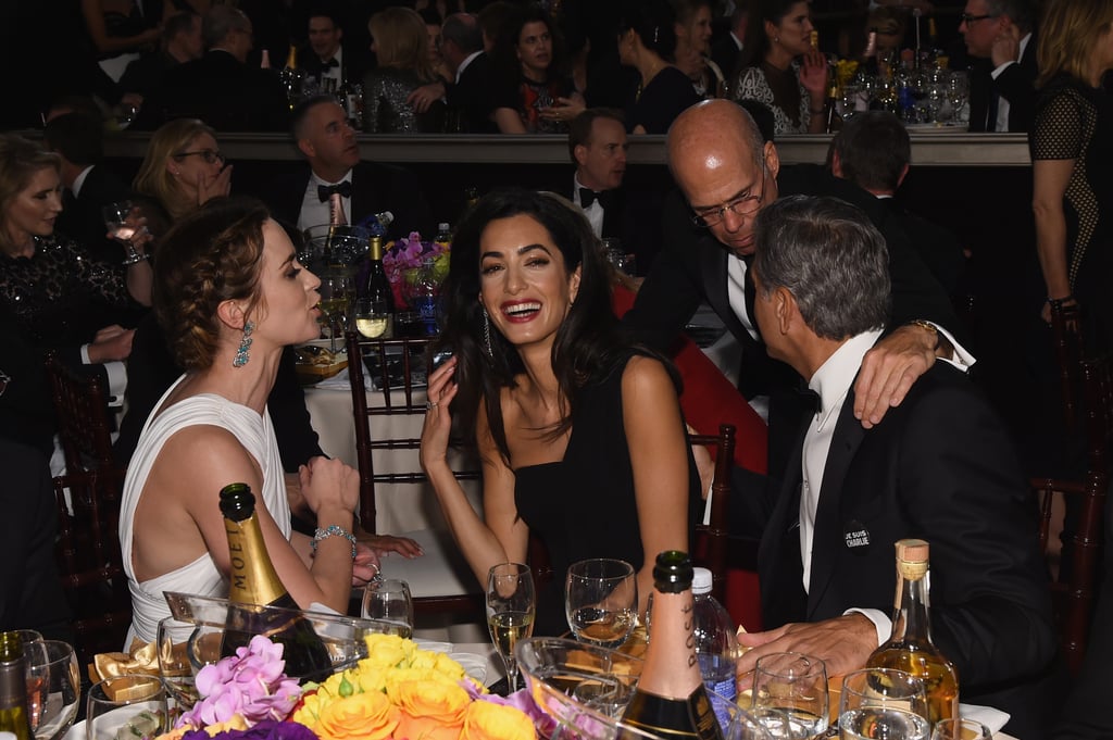 Amal Alamuddin shared a laugh with Emily Blunt.