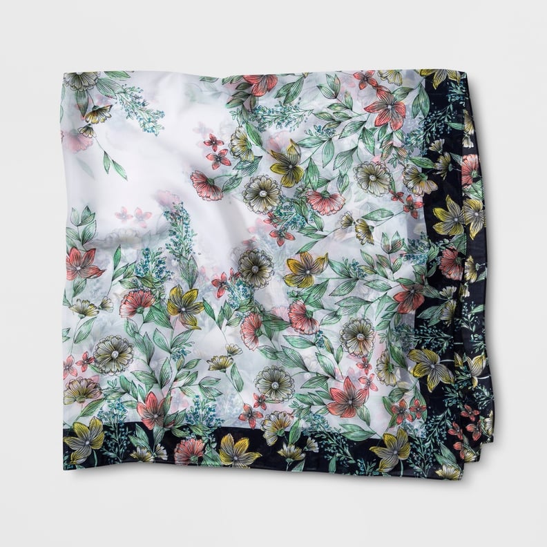 A New Day Floral Large Square Scarf