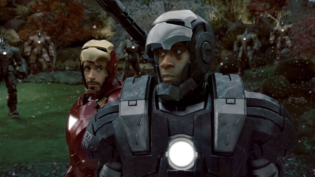 Tony and Rhodedy put their bromance into serious action as Iron Man and War Machine in Iron Man 2.