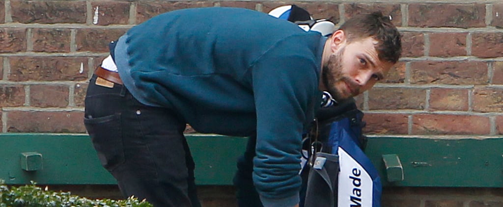 Jamie Dornan Getting Ready to Play Golf