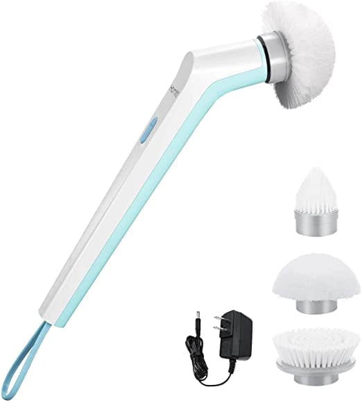 Homitt Electric Spin Scrubber Power Brush With 3 Replaceable Brush Heads