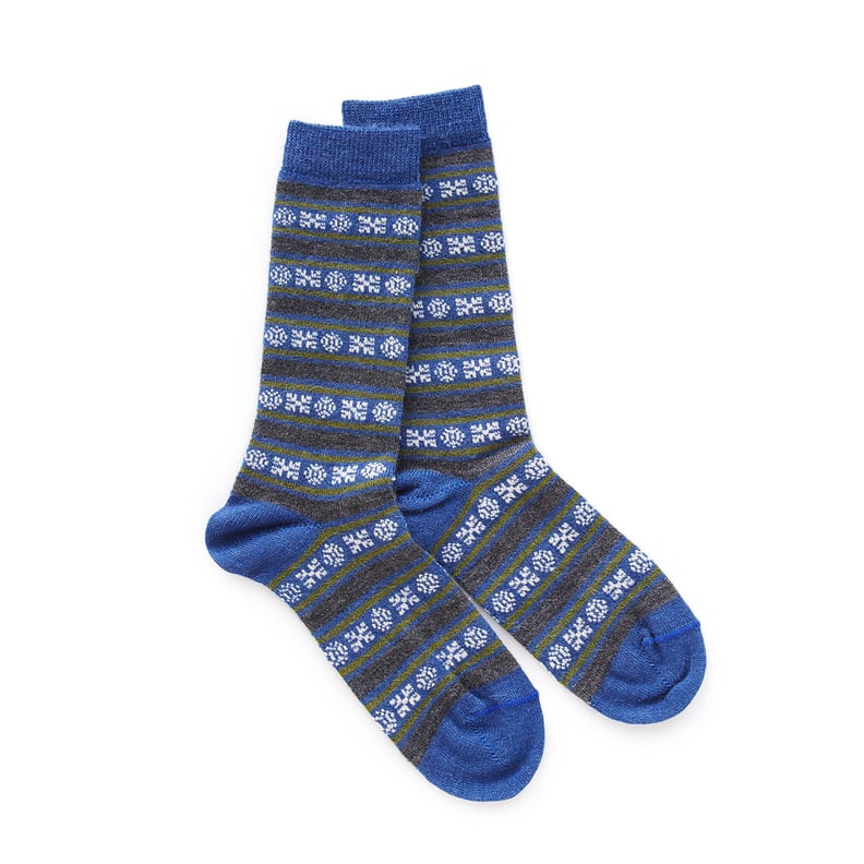 Alpaca Geo Stripe Socks