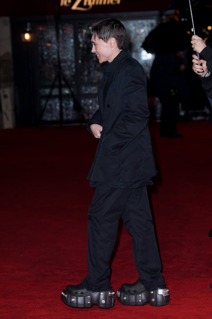 Elliot Page Wears Platform Crocs on Balenciaga Red Carpet