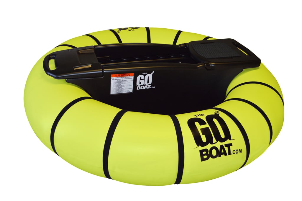 The GoBoat Motorized Pool Float in Yellow