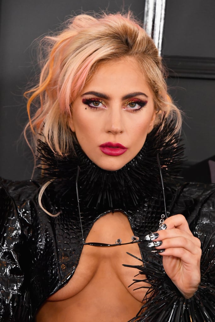 Lady Gaga With Rose Gold Hair