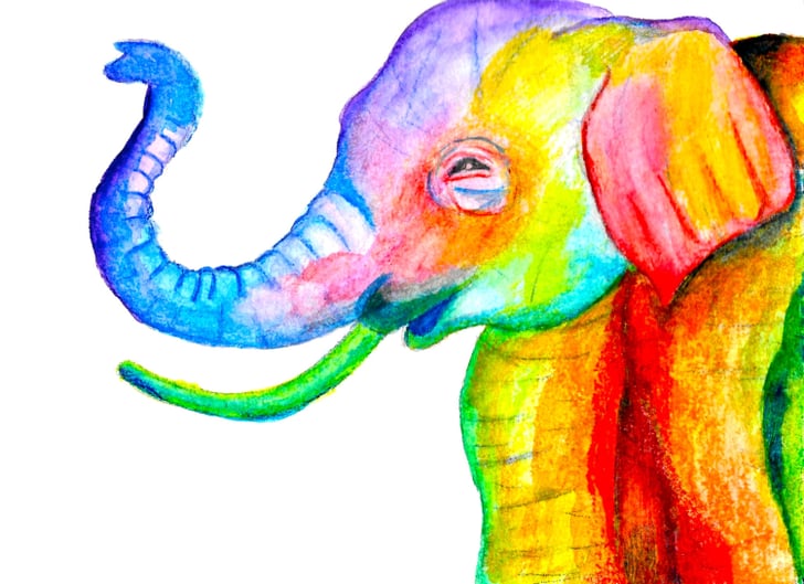 Rainbow Baby Elephant Nursery Wall Art Rainbow Baby Gift