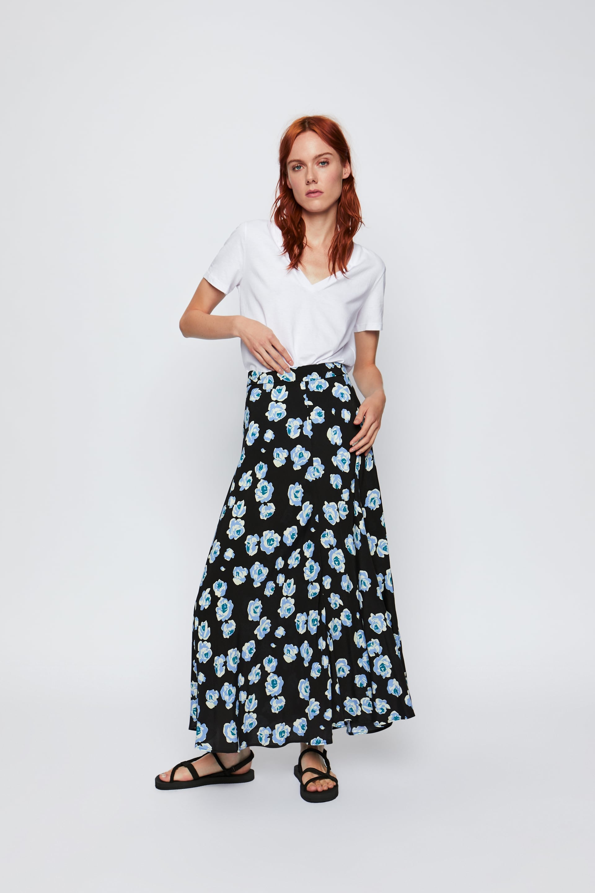 Zara Floral Midi Skirt | Our Editors 