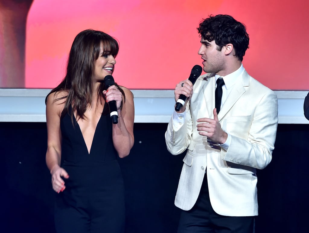 Lea Michele and Darren Criss took the stage together at Family Equality Council's awards dinner in LA on Saturday.