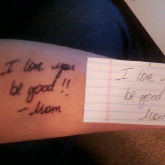 Girl Gets Note Tattoo After Her Mom Dies