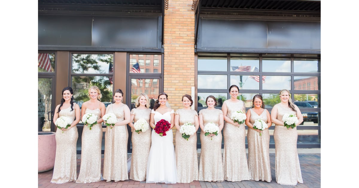 This All Cream Bridal Party Chose Gowns That Complemented Each Other
