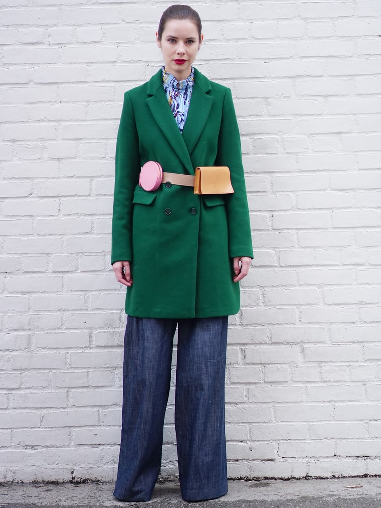 Make your waist belt the focal point of your outfit by shopping for one with pouches affixed.