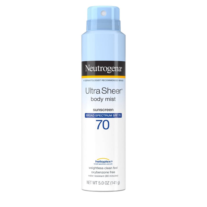 Sheer Body Sunscreen: Neutrogena Ultra Sheer Sunscreen Spray SPF 70