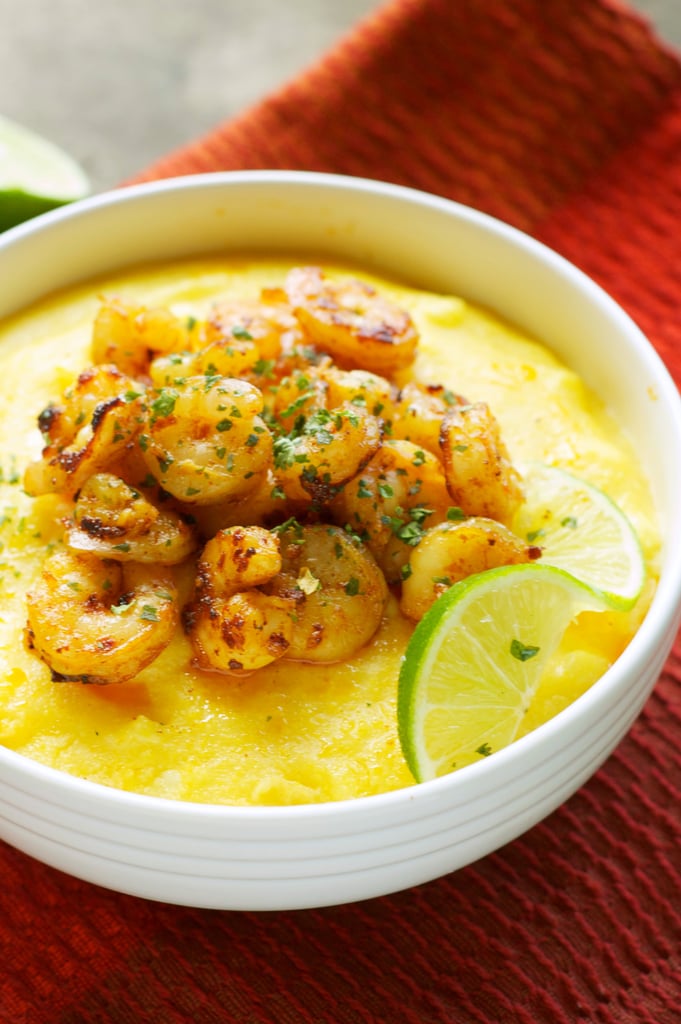 Slow-Cooker Creamy Polenta With Chili Lime Shrimp