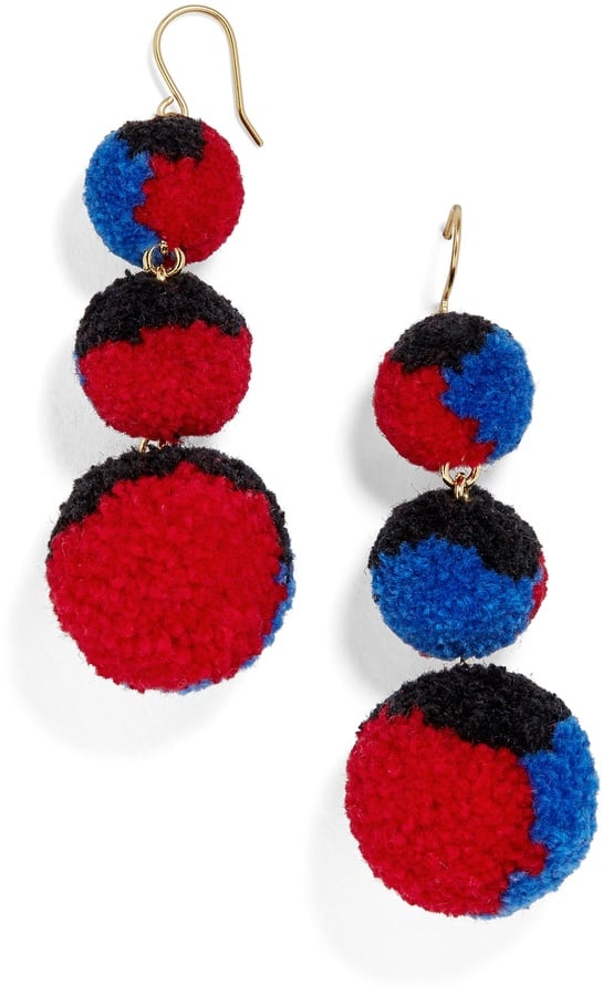 BaubleBar Multi Pom-Pom Crispin Ball Drop Earrings