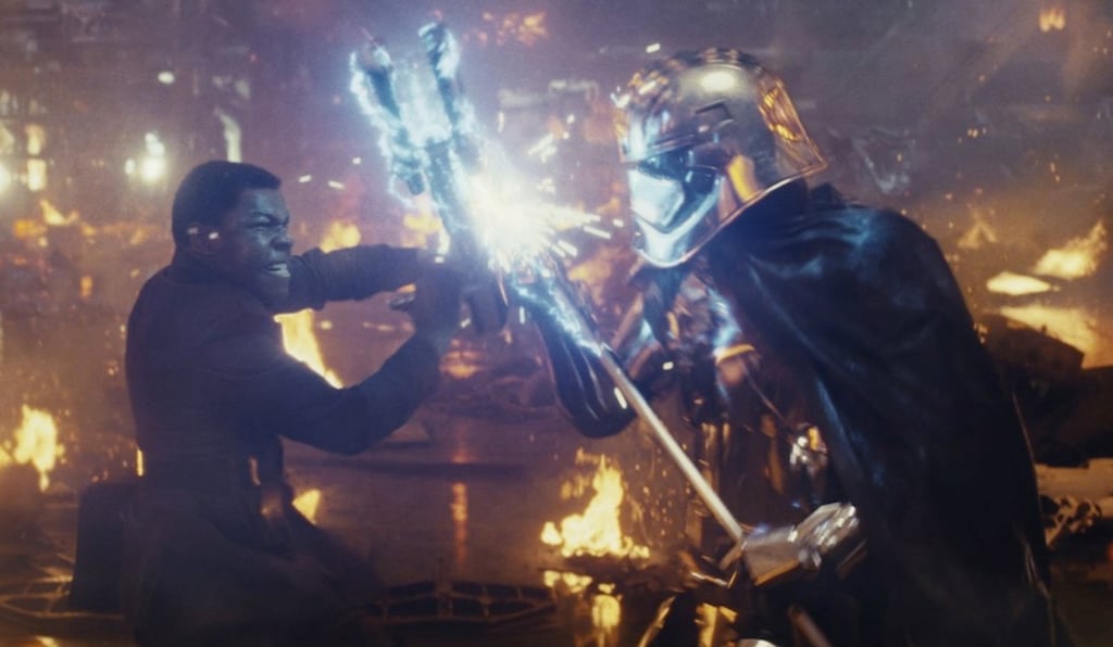 Finn and Captain Phasma's Duel