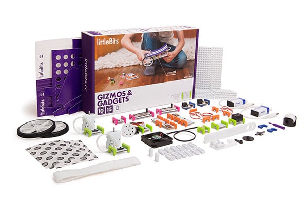 Gizmos and Gadgets Kit from littleBits
If your kid is a fan of circuit kits, he or she will love this high-tech version. With materials for 12 inventions and plenty of ways to extend the play and learning, this looks like a fun gift for tinkerers and wannabe inventors. It's gonna cost you, though.