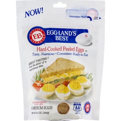 Eggland最好的鸡蛋煮熟后去皮