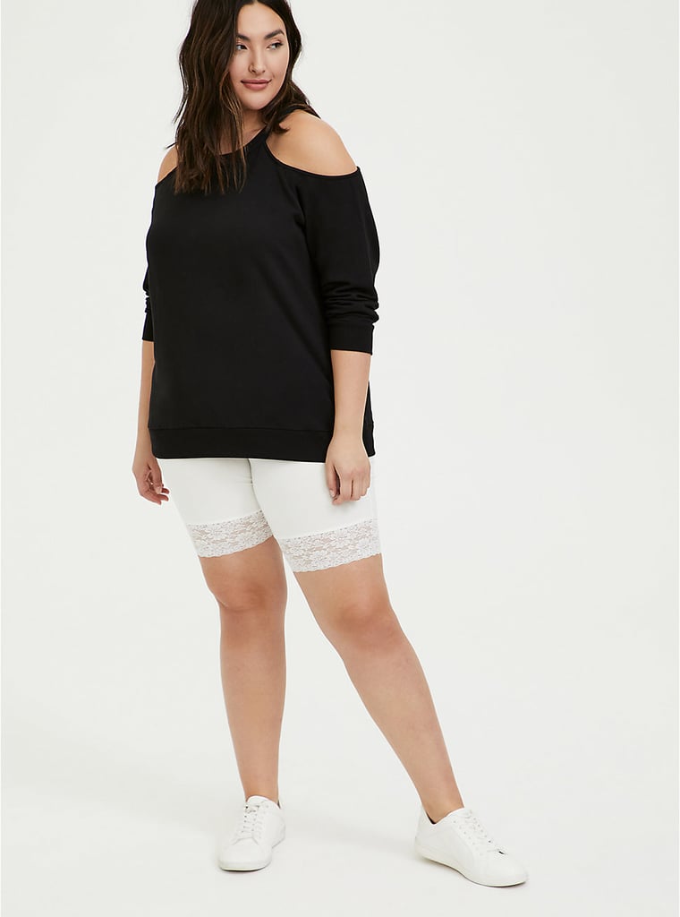 White lace cycling shorts 2025
