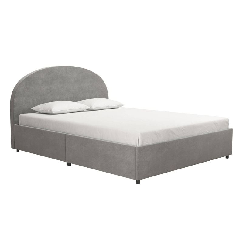 Mr. Kate Size Moon Upholstered Bed Frame with Storage