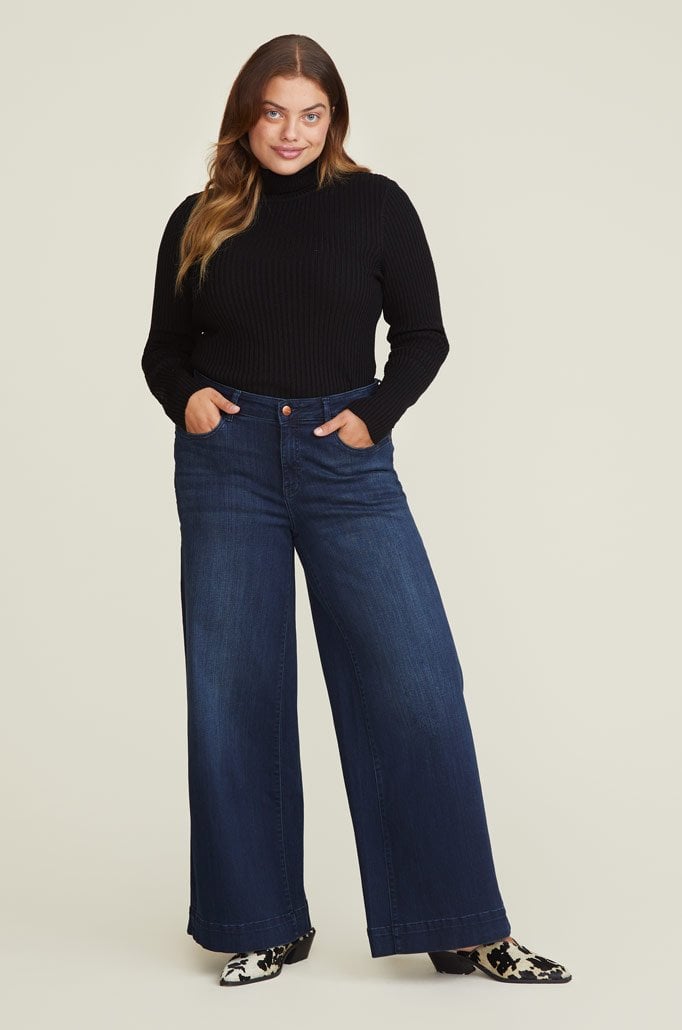 Warp and Weft NCE Plus Wide Leg Jeans