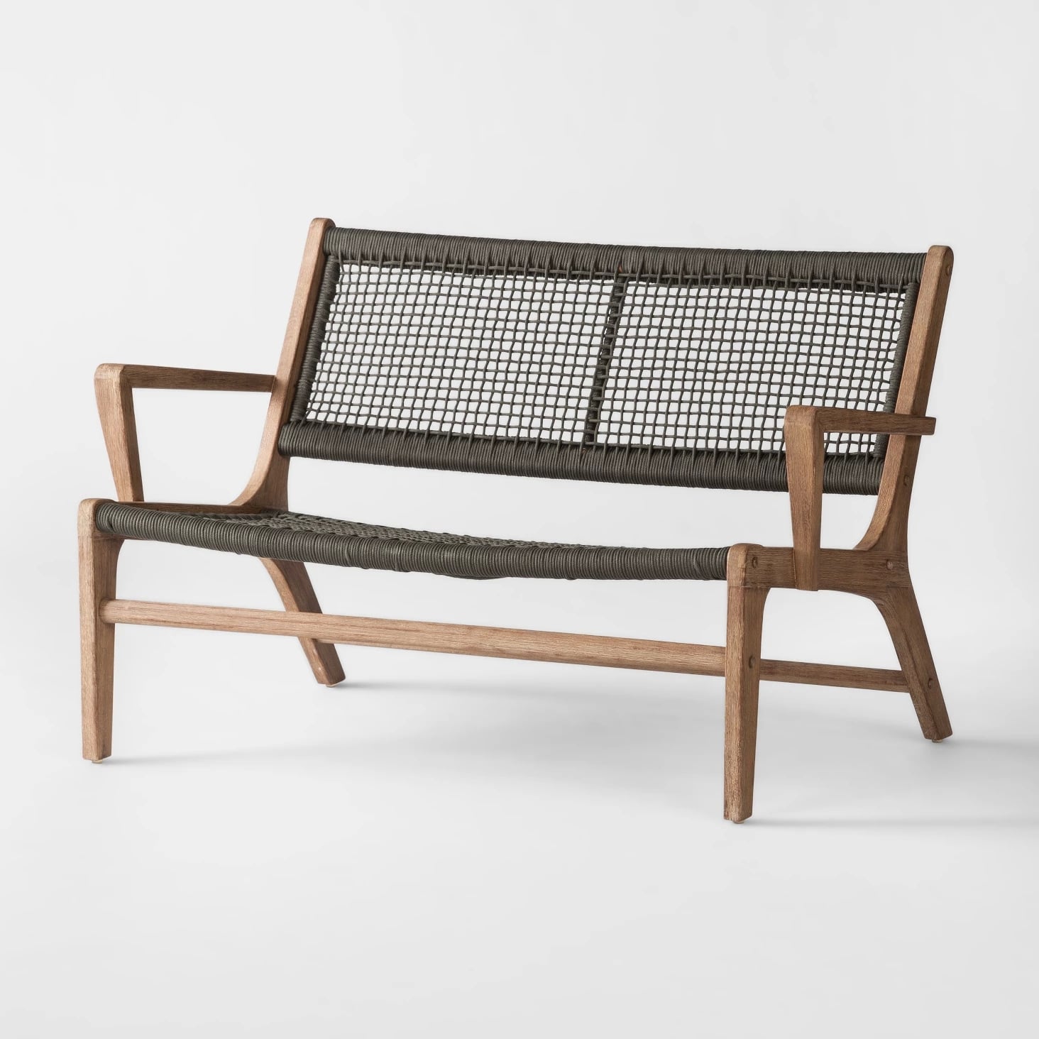 Oceans Wood And Rope Patio Loveseat Give Your Backyard A