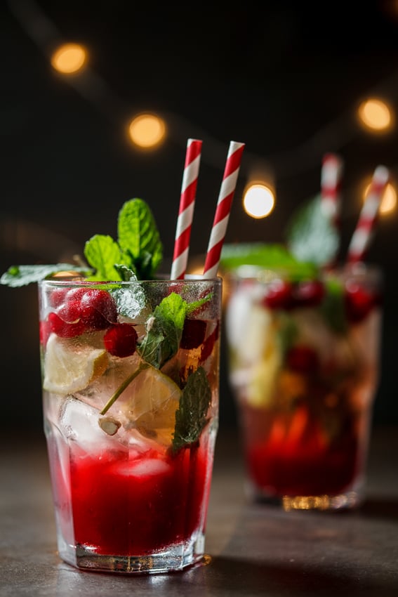 Cranberry Ginger Mojito