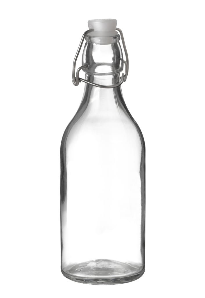 The clear Hemsmak bottle with stopper ($2) is perfect for storing dressing and juice.