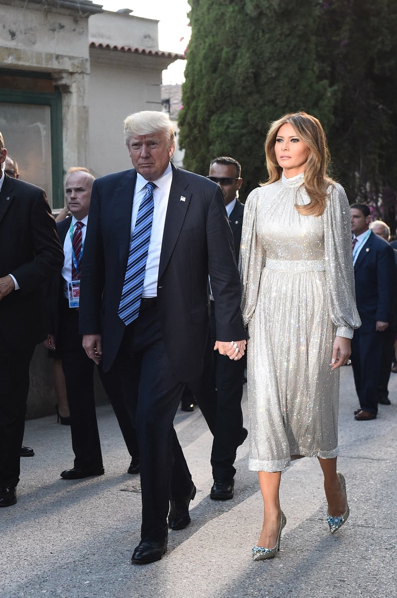 Melania's Crystal-Embellished Heels