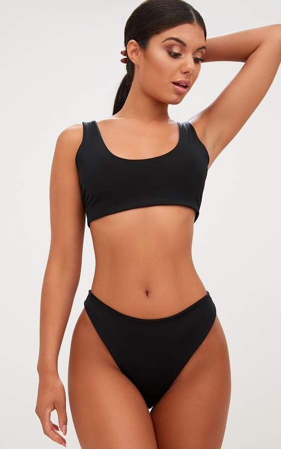 Black two piece swimwear clearance