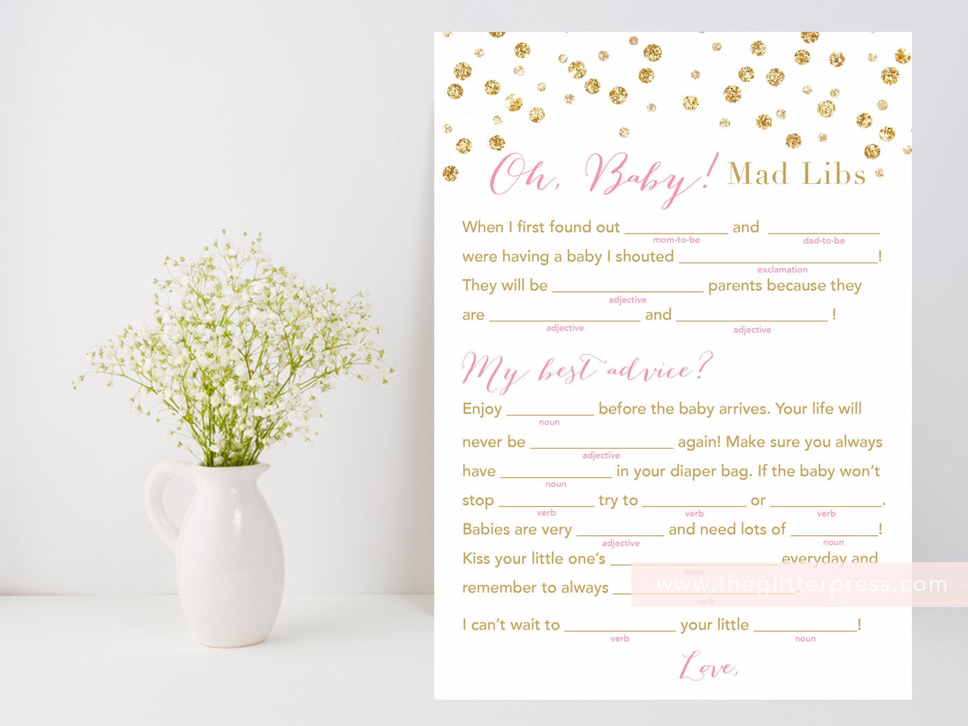 Oh Baby Mad Libs 21 Fun Baby Shower Games Your Guests Will