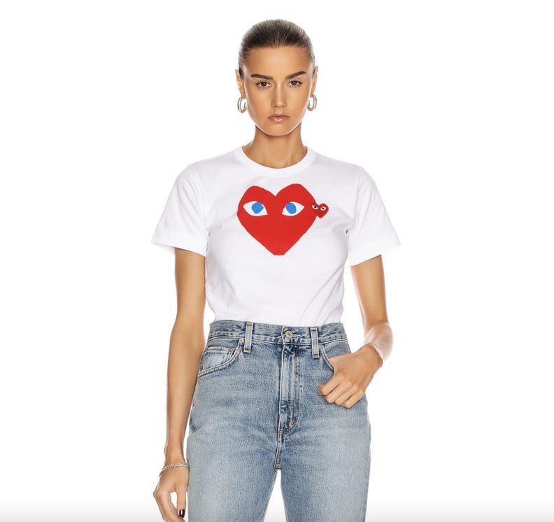 Comme des Garcons Cotton Red Heart Emblem Tee