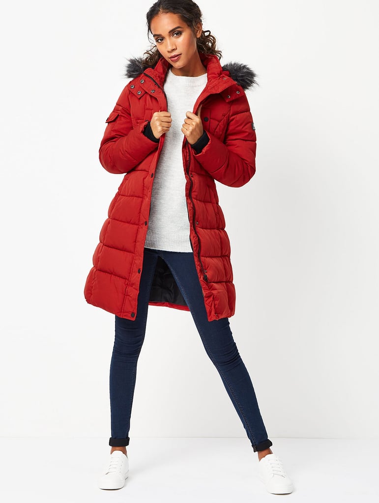 Ozark Trail Red Longline Thermal Padded Coat