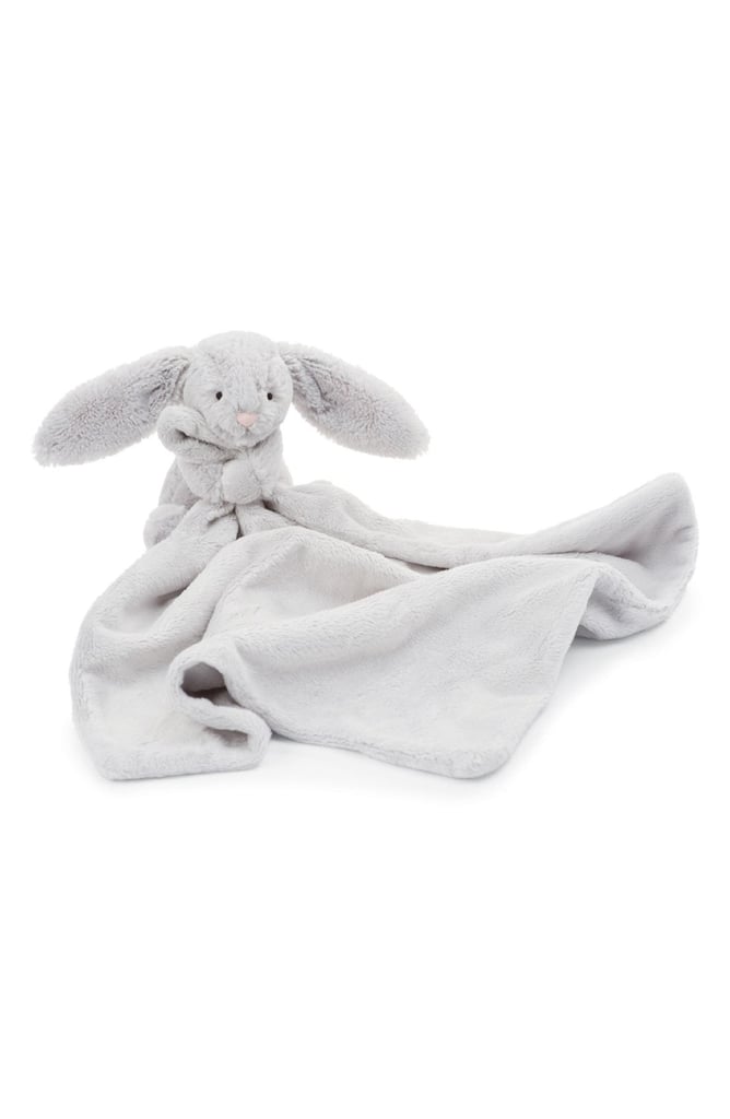 Jellycat灰兔子橡皮奶头毯子