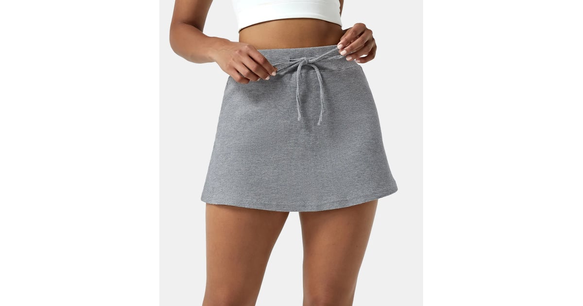 A Drawstring Skirt: Halara In My Feels Everyday Drawstring Waffle Knit Mini  Chill Skirt, The Best Halara Skirts and Skorts You Can Buy Right Now