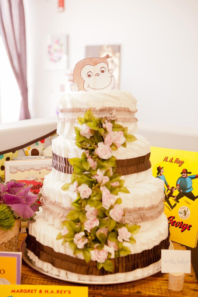 Curious George Diaper Cake