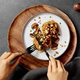 Kale, Garlic, Garbanzo Bean Burgers Smothered With Mushrooms