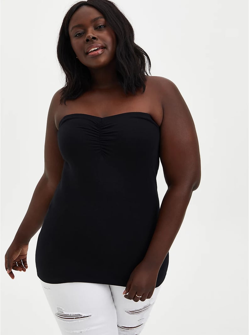 Torrid Black Ruched Foxy Tube Top